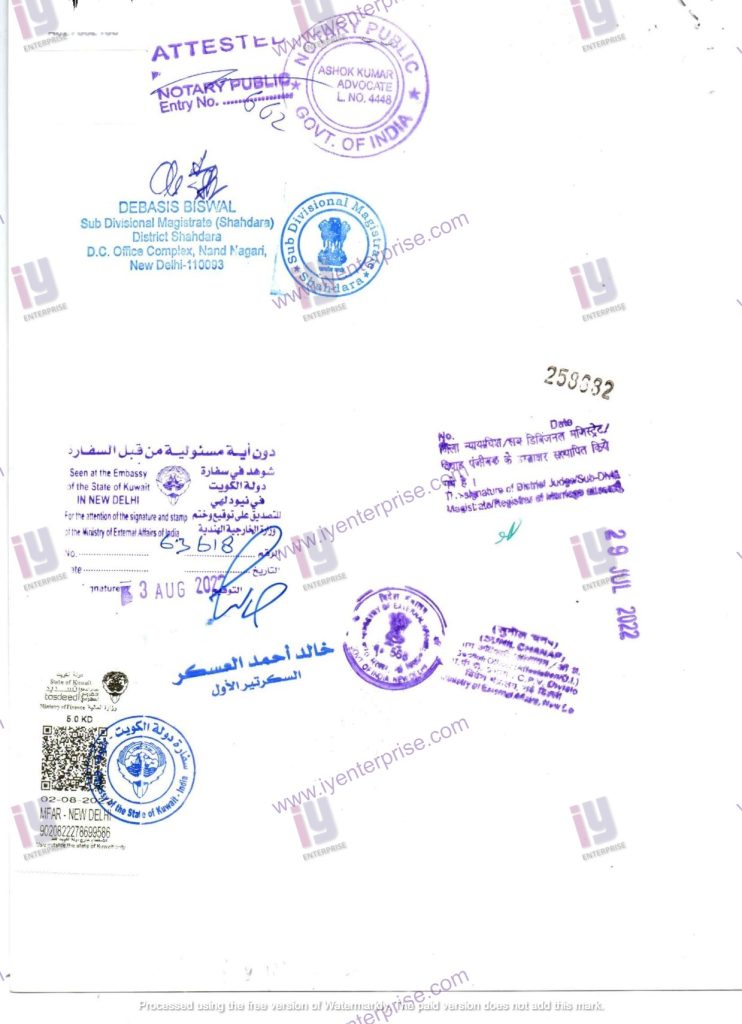 Kuwait Embassy Attestation Service IY Enterprise